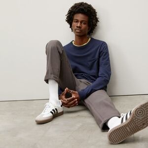 Everlane Uniform Shirt Long Sleeve Blue Organic Cotton Pocket